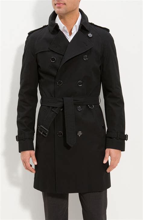 mens burberry belted double breasted black trench coat|burberry trench coat men vintage.